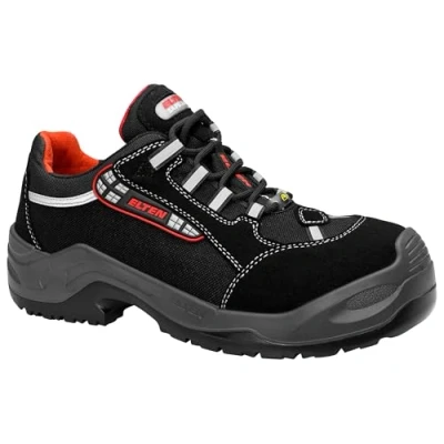 Imagen de ELTEN Zapatos de seguridad SENEX AL ESD S3, mujer y hombre, textil, puntera aluminio (más ligero que la acero), ligero, deportivo, negro/rojo, talla: 40