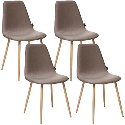 Imagen de Conjunto de 4 SILLAS tipo escandinavo COLOR GRIS TOPO