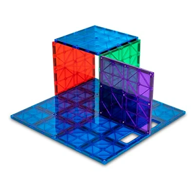 Imagen de Playmags: súper Durable construcción Estabilizador Set Compatible con los Principales fichas magnéticas Marcas Conjunto Duradero Incluye 1 12 &quot;x 12&quot; y 4 6 6&quot; (los Colores Pueden Variar)