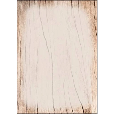 Imagen de SIGEL DP128 Papel de cartas, 21 x 29,7 cm, 90g/m², motivo madera, beige, 50 hojas