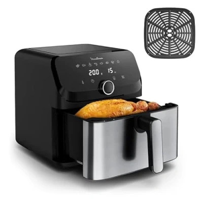Imagen de Freidora de aire Moulinex Easy Fry Mega, 2020 W, 8 Programas, 7.5l, Inox
