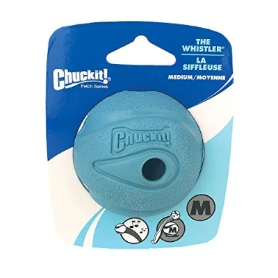Imagen de Chuckit! 202203 The Whistler Ball, 1 Pelota para Perros Compatible con el Lanzador, M