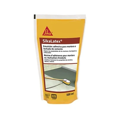 Imagen de SikaLatex, Emulsión adhesiva, listo para usar, mortero y lechada de cemento, Blanco, 500ml
