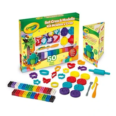 Imagen de CRAYOLA Set Crea y Moldea, Juego de 50 Piezas Plastilina Accesorios para Modelar, Regalo Actividad Creativa, A Partir 5 Años, 57 0321