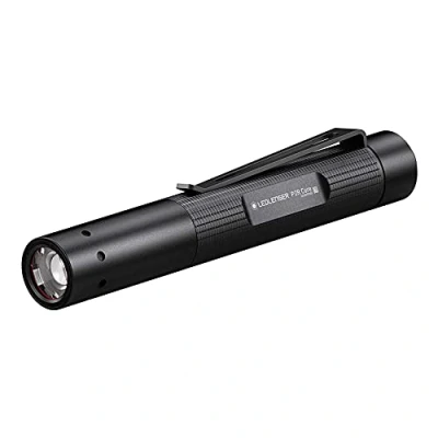 Imagen de Ledlenser Linterna tipo bolígrafo LED P2R Core Mini, 120 lúmenes, recargable con batería de litio, enfocable, tres niveles luminosidad, haz luz 65m, cable carga magnético USB y clip