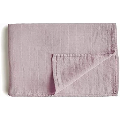 Imagen de Mushie Muslin Baby Swaddling Blanket Manta Envolvente para Recién Nacidos de 0 3 Meses Algodón Orgánico Saco Dormir Prelavado Bebés Hecho en Dinamarca Soft Mauve