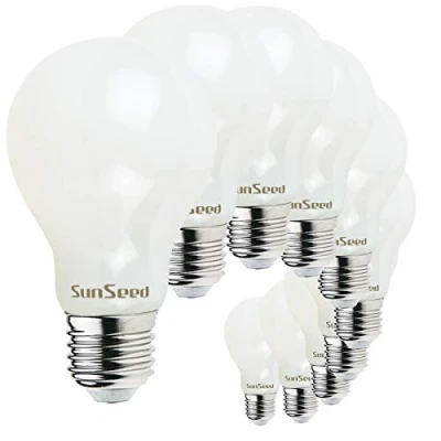 Imagen de SUNSEED 10x Bombilla Estándar Filamento LED Opalina E27 9W = 83W Blanco Neutro 4000K