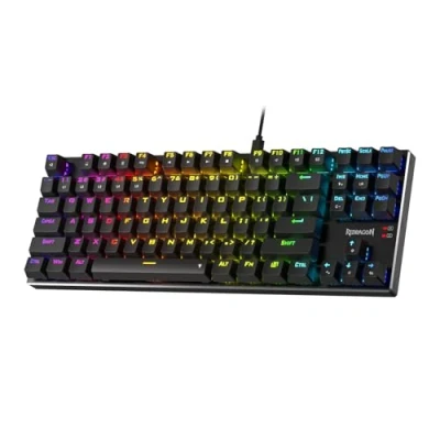 Imagen de Redragon K660 (K556 TKL) teclado RGB para juegos con cable, 80% mecánico 87 teclas y base de aluminio, interruptor rojo lineal silencioso intercambio en caliente mejorado