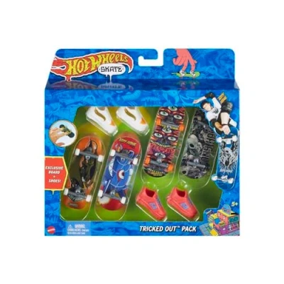 Imagen de Hot Wheels Mattel Skate Fingerboard and Shoes: Tony Hawk Tricked out Pack (HNG71)