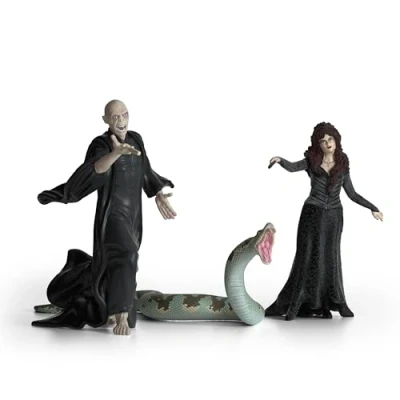 Imagen de schleich 42684 Lord Voldemort, Nagini &amp; Bellatrix Lestrange, a partir de 6 años, WIZARDING WORLD figura, 21 x 16 18 cm