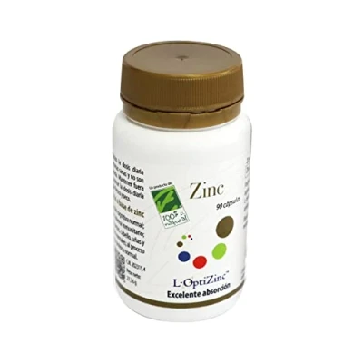Imagen de UN PRODUCTO DE: 100% NATURAL SL Zinc 90cap Natural, Blanco, Estandar