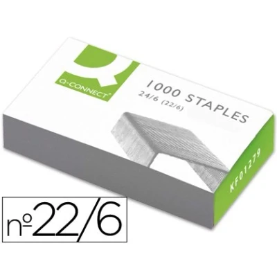 Imagen de Q Connect Grapas nº 22/6 24/6 galvanizadas caja de 1000 (50 unidades)