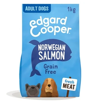 Imagen de Edgard Cooper Pienso para Perros, Adultos, (Salmón, 1kg), Alimento seco Natural sin Cereales, Pescado Fresco y azúcares añadidos, proteína de Calidad, peinso hipoalergénico