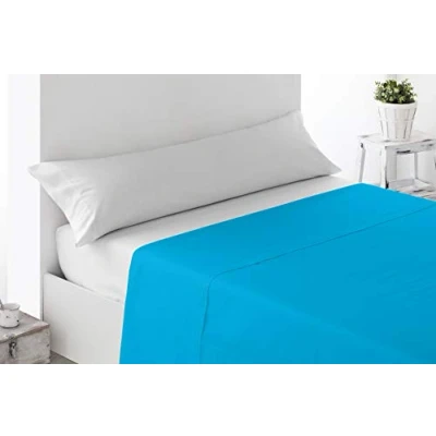 Imagen de Miracle Home Sábana Encimera Ajustable, Suave y Cómoda, Algodón 50% Poliéster, Turquesa, Cama 105