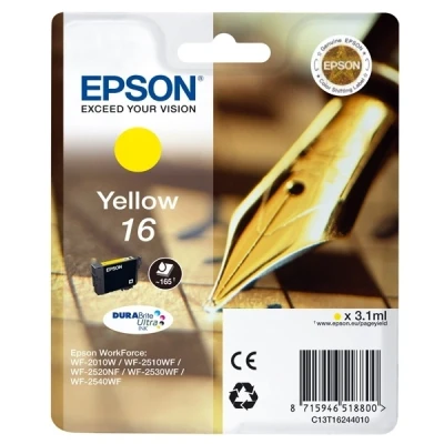 Imagen de Epson Paquete De 1 Cartucho Tinta 16xl Feather Amarillo Blíster Alta Capacidad Con Alarma