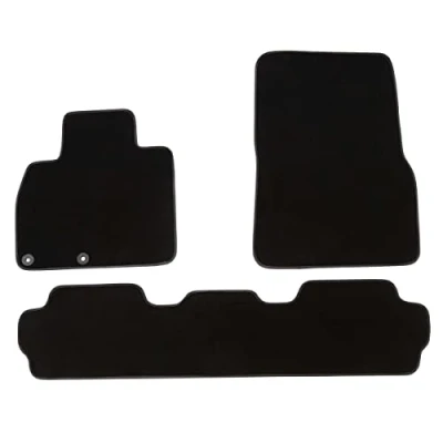 Imagen de DBS 1764141 Alfombrillas de coche A medida para 3 uds. Antideslizante Moqueta en negro 1000 g/m² Aspecto terciopelo Modelo Luxe