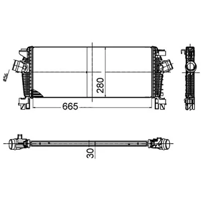 Imagen de MAHLE ORIGINAL CI 509 000S Intercooler OPEL: Astra J Hatchback, Zafira C Tourer