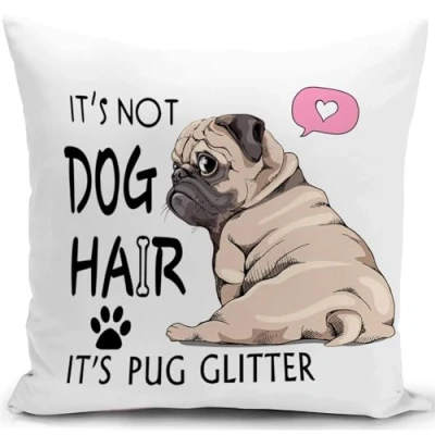 Imagen de Fundas Cojines 40x40 Perros Pug Sofa Decorativos Salon Regalo Mujer Funda cojin almofadas Dormitorio Decoracion hogar