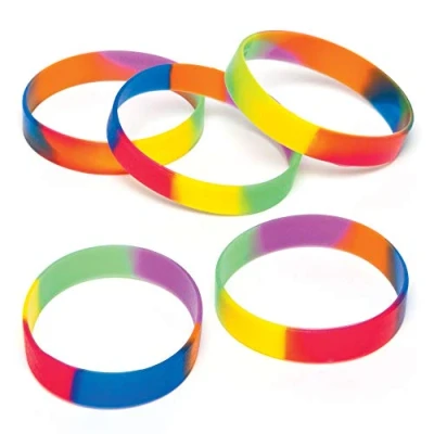 Imagen de Baker Ross Pulseras Multicolor, Ideales para Bolsas Sorpresa que los Niños Jueguen con Ellas (Pack de 1)