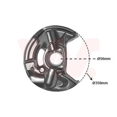Imagen de VAN WEZEL 3029372 Chapa Protectora de Disco Freno Eje delantero, derecha