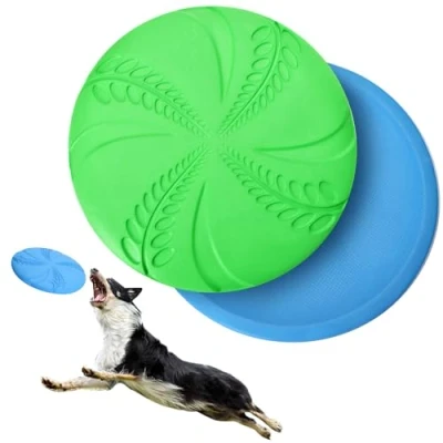 Imagen de Nobleza Frisbee Perros, 2 unidad Perros interactivos Frisbee, Juguete de Disco Volador para Perro, Se Utiliza Ejercitar Deportes al Aire Libre Perros,Se Puede Utilizar Como Platos Perro