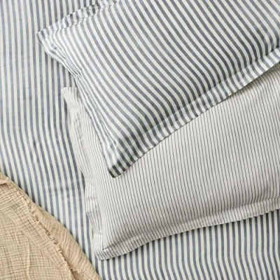 Imagen de Par de Fundas Almohada algodón a Rayas Melange Hebden Yard Natural