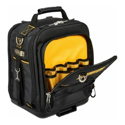Imagen de DEWALT DWST83524 1 Bolsa de 11 TOUGHSYSTEM 2.0, Máxima resistencia al desgaste, Acceso 360, Más 30 bolsillos, Asa ergonómica y correa acolchada para el hombro