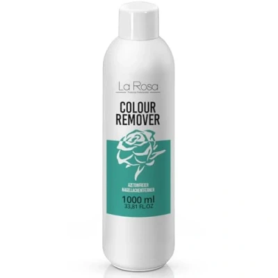 Imagen de LaRosa Quitaesmalte para uñas SIN ACETONA 1000ml retirar los esmaltes convencionales de naturales, gel, acrílicas, fibra vidrio, no contiene acetona, aroma a LIMA