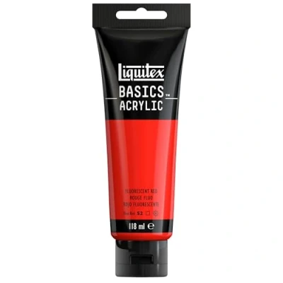 Imagen de Liquitex Basic Acrylic Tubo de Pintura Acrílica, 118 ML, Rojo (Rojo Fluorescente Nuevo)