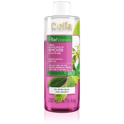 Imagen de Delia Cosmetics Plant Essence Loción facial y ojos Eliminación limpieza del maquillaje suave Elimina el resistente al agua Natural Para todo tipo de piel Nutriente 200 ml