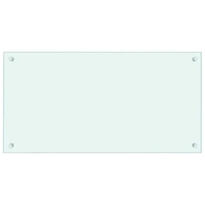 Imagen de vidaXL Protector Salpicaduras Cocina Vidrio Templado Blanco 80x40cm Utensilios Herramientas Accesorios Protección Grasa al Cocinar Fiable Práctico