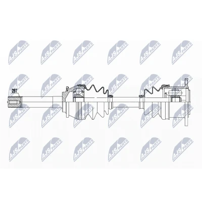 Imagen de NTY NPW MS 051 Árbol de transmisión Eje delantero, derecha 538 MITSUBISHI: L200 III Pick up, PAJERO 2