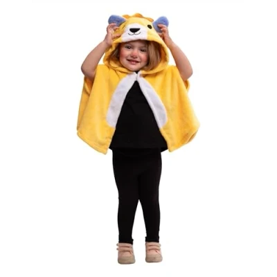 Imagen de Rubies Disfraz Capa Súper Leoncito para niñas y niños, con capucha de León, Oficial Carnaval, Cumpleaños, Fiestas, Halloween, Navidad