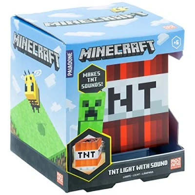 Imagen de Lámpara TNT Minecraft con Sonido Luz Nocturna Oficial, Juguete y Decoración para Fans