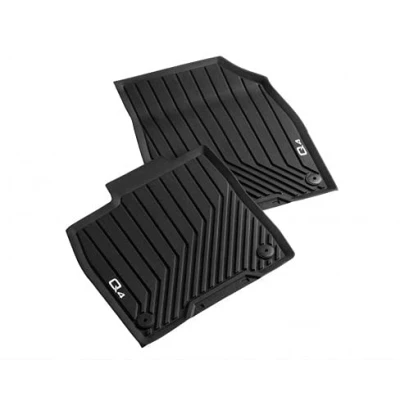 Imagen de Audi 89B061501041 Alfombrillas Delanteras para Todo Tipo de Clima, Goma, Color Negro, con Texto Q4
