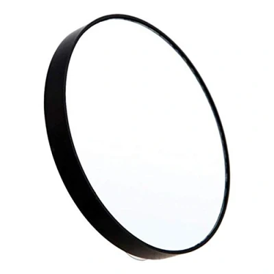 Imagen de espejo de aumento 10 aumentos, belleza 13 cm, redondo con ventosas para maquillaje, afeitado, pinzas, eliminación puntos y manchas (negro)