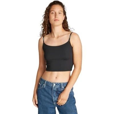 Imagen de Calvin Klein Jeans LOGO Elastic Strappy Top, Mujer, Talla: Medium, Black