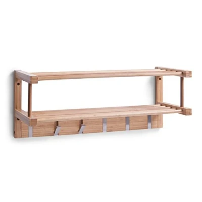 Imagen de Zeller 13583 Perchero de Pared, Madera, Marrón, 60x24x24 cm