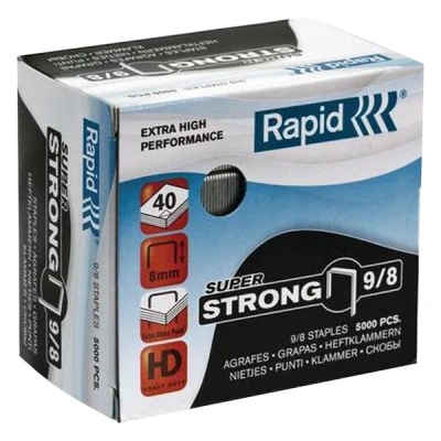 Imagen de Rapid grapas SuperStrong 9/8, 8 mm de largo, 5000 piezas, 40 hojas, Fuerte Alambre, 24871000