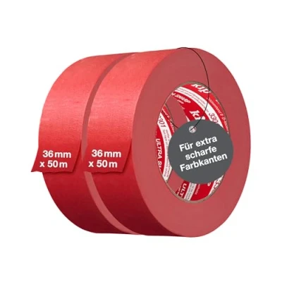 Imagen de kip Tape 3301 ultra Sharp Cinta adhesiva para pintor profesional, bordes afilados pintar y barnizar, 36 mm x 50 m
