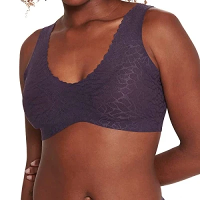 Imagen de sloggi Mujer Zero Feel Lace 2.0 Bralette, Blueberry, M