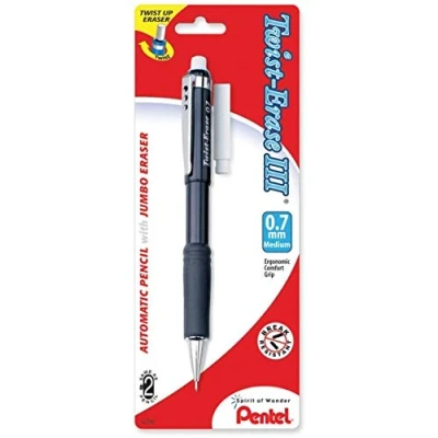 Imagen de Automatic Pencil,Refillable Lead/Eraser,. 7mm,Asst. Barrel, Sold as 1 Each