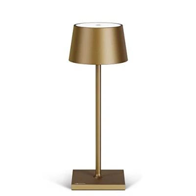 Imagen de Stilosa Lámpara LED recargable USB de Mesa regulable Larga duración Luz (Dimmer) con un toque Casa y restaurante Protección IP54 Dorado Oscuro