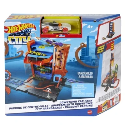 Imagen de Hot Wheels City Parking para Coches, Pistas Coches de Juguete (Mattel HDR28)