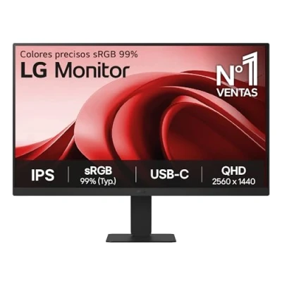 Imagen de LG 24U631A B Monitor 23.8&#039;&#039;, Panel IPS, (2560 x 1440), 100 Hz, 5ms (GtG), WebOS23, sRGB 99%, QHD, Ajuste en Inclinación (Eje Horizontal), Negro
