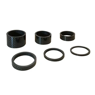 Imagen de 6pcs Luz Peso 3 K de Carbono Auricular espaciadores 1 1/8 &quot; 2 mm, 5 10 15 20 mm
