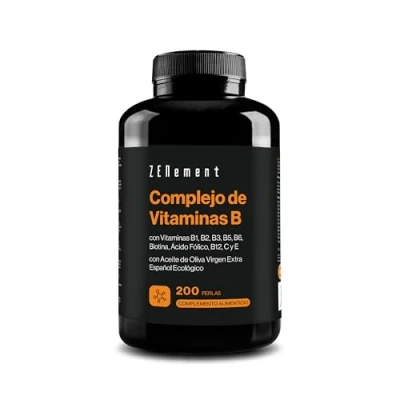 Imagen de Vitamina B Complex con C Aceite de Oliva Virgen Extra Ecológico Complejo Vitamínico Biotina, B1, B2, B3, B5, B6, B12 y Ácido Fólico Probado en laboratorios Zenement