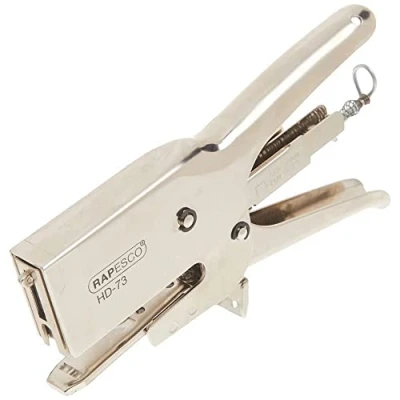Imagen de Rapesco 1169 Grapadora de Tenaza Profesional HD 73, Utiliza Grapas Tipo 73 6mm a 12 mm, Cromado