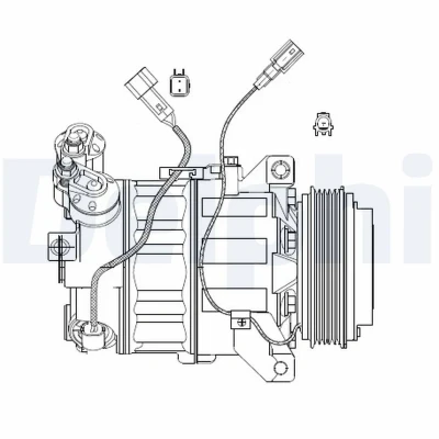 Imagen de DELPHI CS20482 compresor de Aire Acondicionado PXC16 PAG 46 con aceite FORD: S Max Mk1, MONDEO 4 Turnier, 4, VOLVO: XC60 I