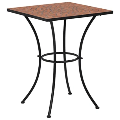 Imagen de vidaXL Mesa Mosaico para Cafetería Cerámica Mobiliario Estable Fuerte Robusta Duradera Resistente Funcional Práctica Útil Terracota Diámetro 60cm